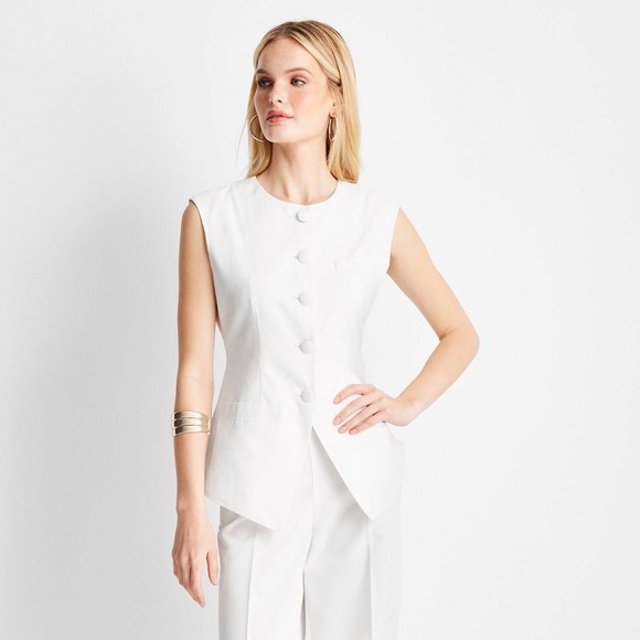 Target Tops - Women's Sleeveless Button-Front Waistcoat - Future Collective with Jenee Naylor